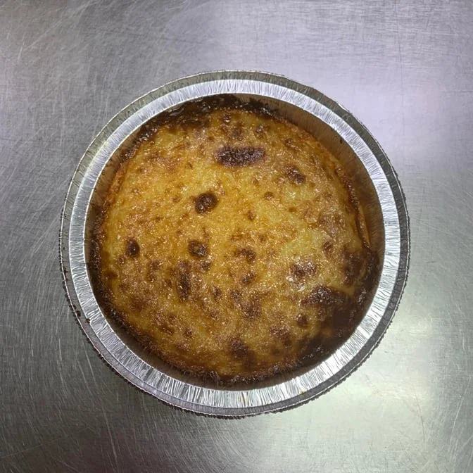 Cassava cake — baked yucca cake with custard top